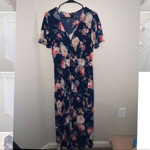 RUE 21 split maxi romper dress